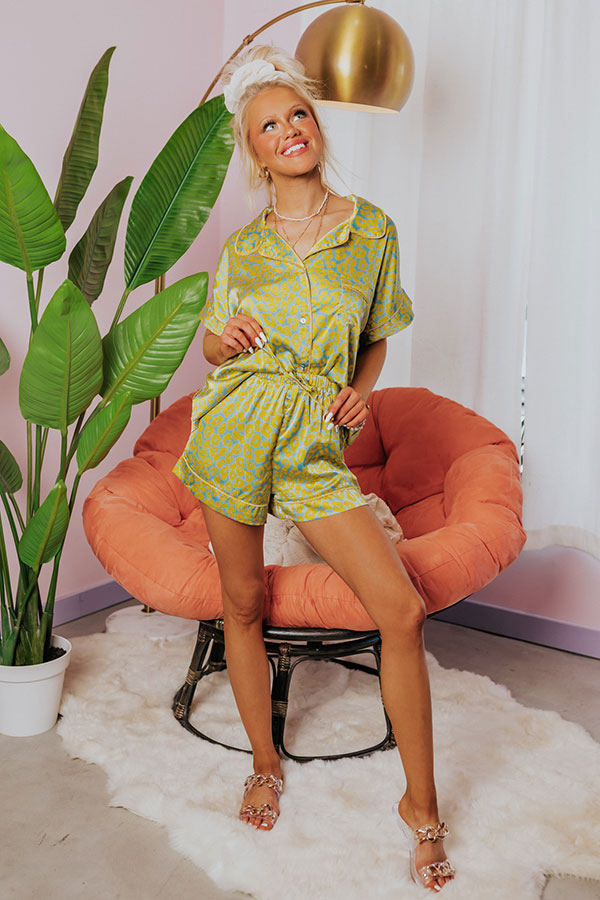 Always Down To Chill Pajama Top in Yellow Image - 2