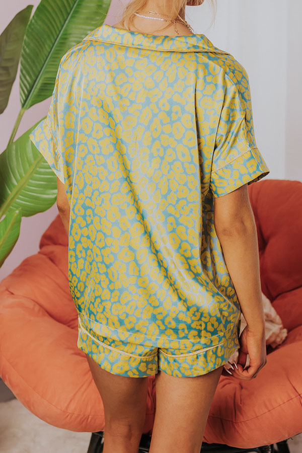 Always Down To Chill Pajama Top in Yellow Image - 4
