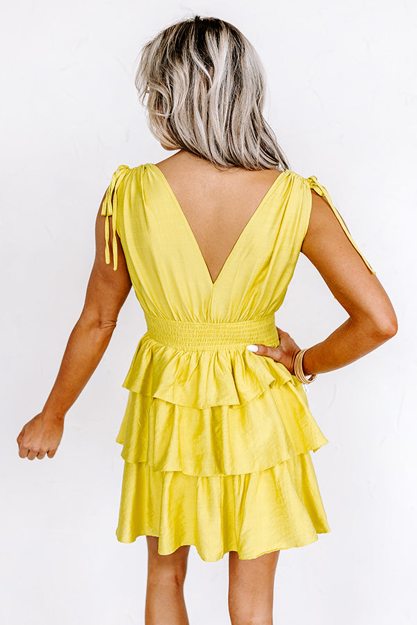Stay Sweet Ruffle Romper In Lime Punch Image - 5