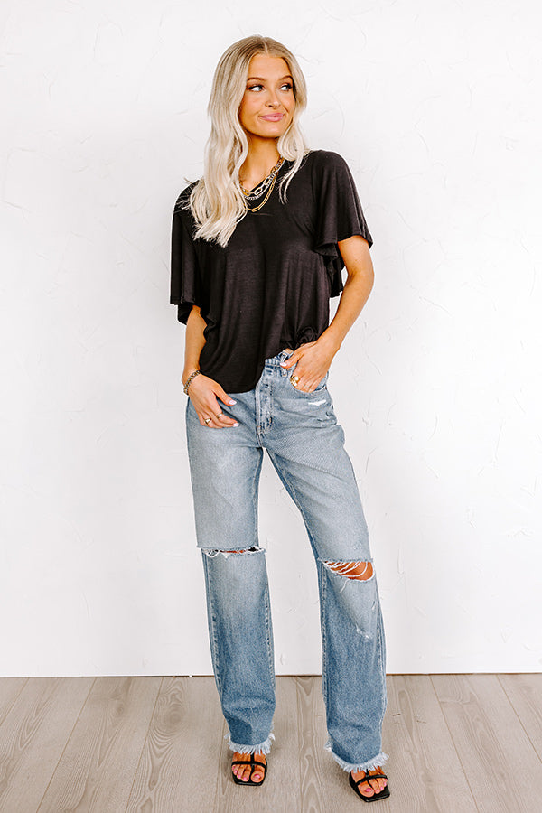 Full Ride Shift Tee In Black Image - 5