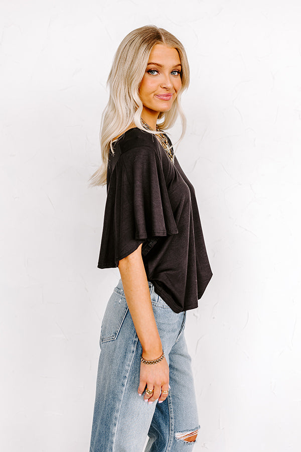 Full Ride Shift Tee In Black Image - 3