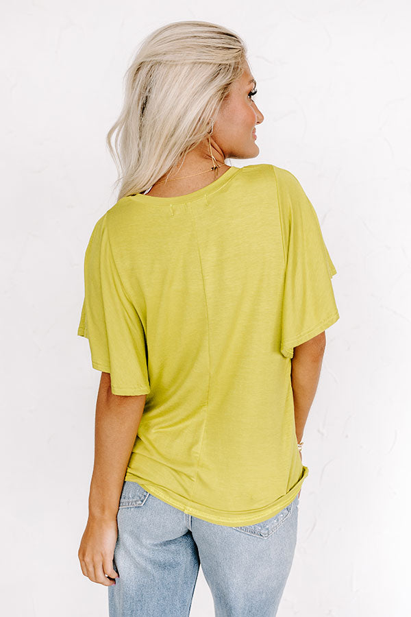 Full Ride Shift Tee In Lime Image - 4