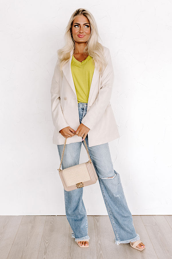 Full Ride Shift Tee In Lime Image - 5