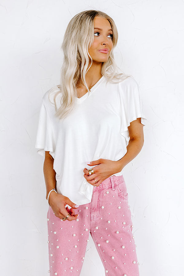 Full Ride Shift Tee In Ivory Image - 1