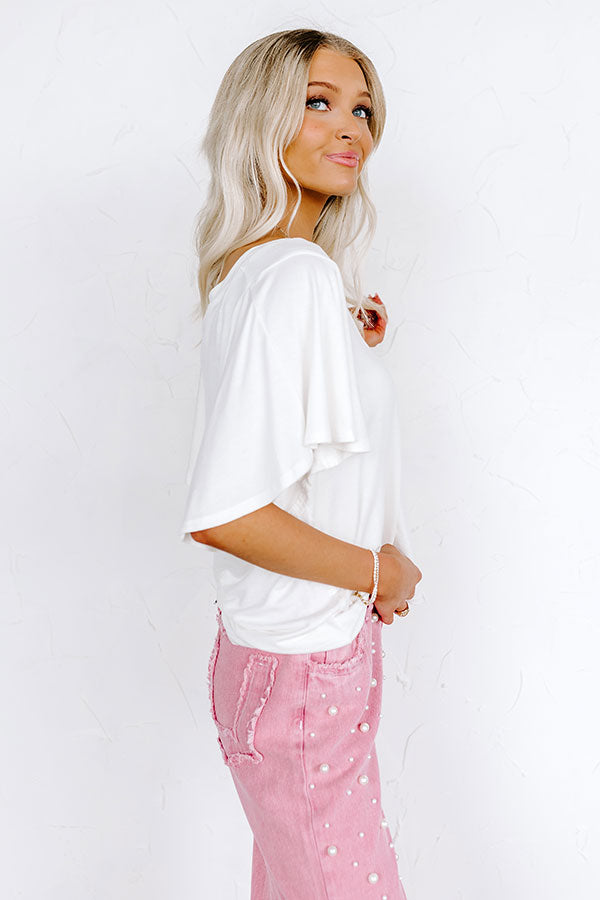 Full Ride Shift Tee In Ivory Image - 3