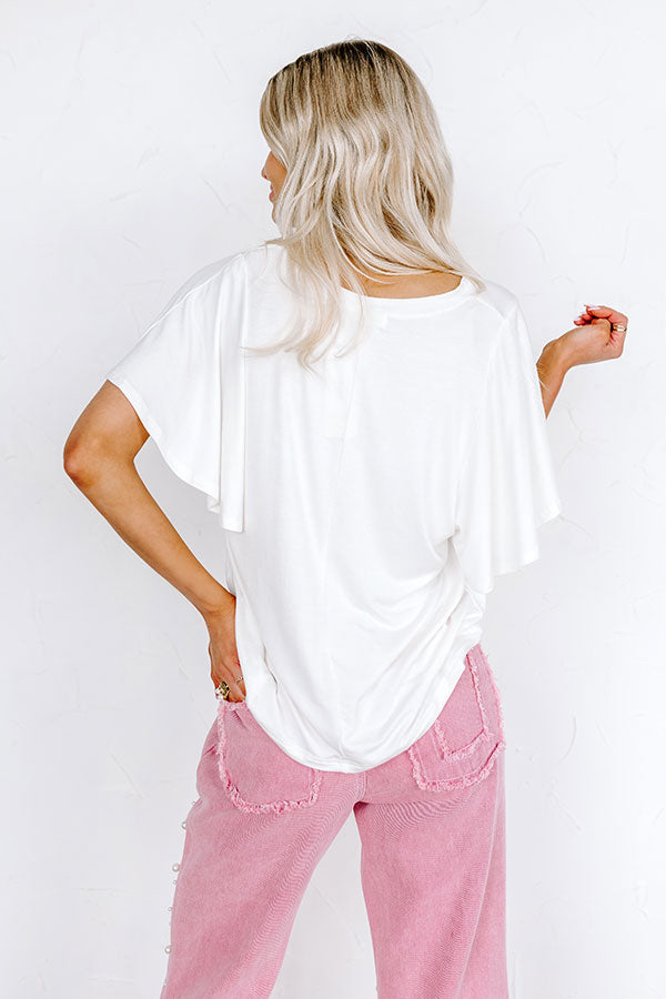 Full Ride Shift Tee In Ivory Image - 4