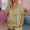 Always Down To Chill Pajama Top In Yellow Curves Image - 1