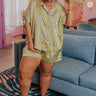 Always Down To Chill Pajama Shorts In Yellow Curves Image - 1