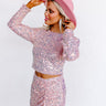 Make Time For Magic Sequin Top In Pink Image - 1