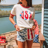 USA Ringer Graphic Tee Image - 1