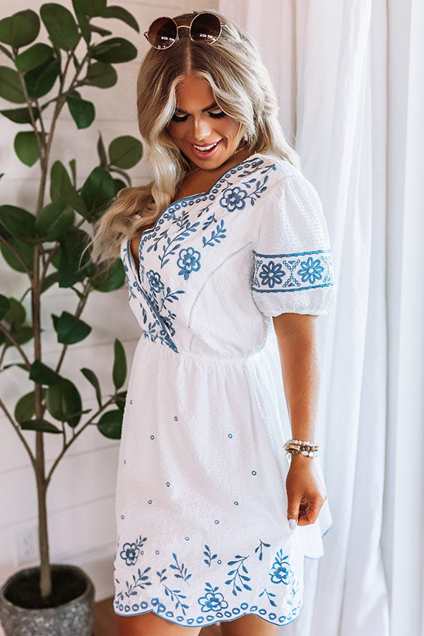 Blissful Views Embroidered Dress Curves Image - 4