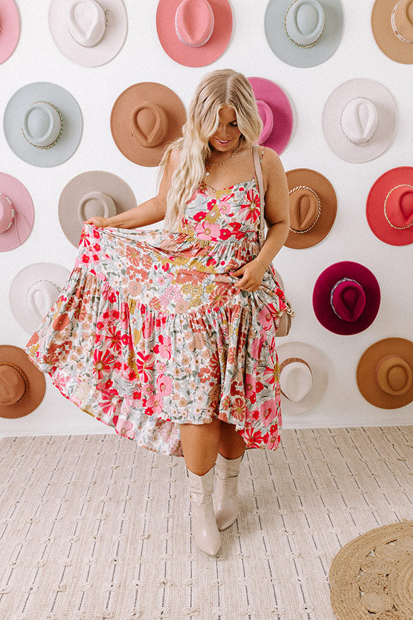 Sunlight Spectrum Floral Midi Curves Image - 1