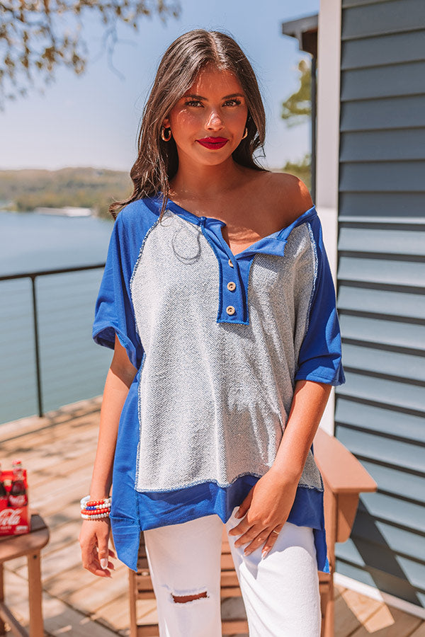 Modern Day Dreamer Top in Blue Image - 1