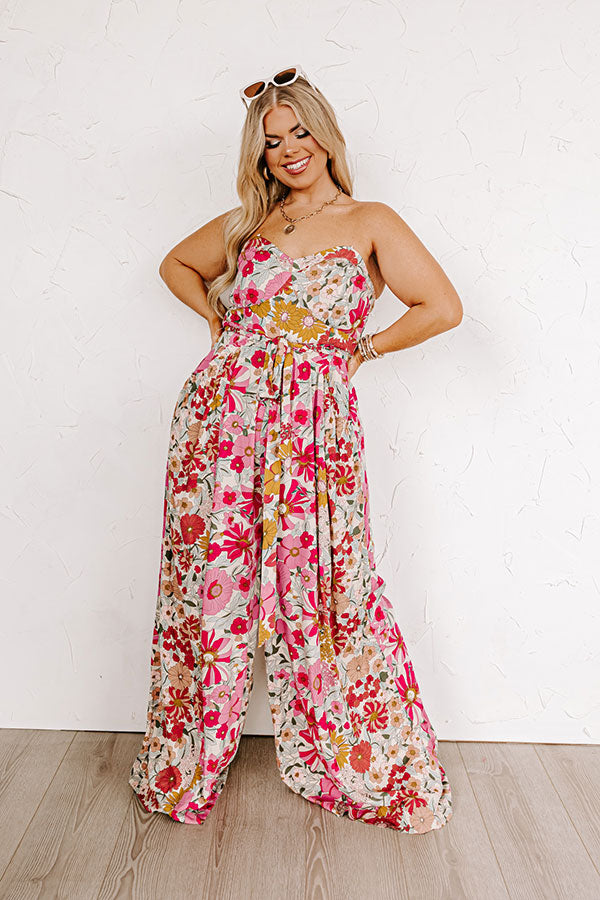 Time For Bliss Floral Jumpsuit Curves Image - 1