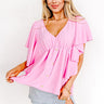 Happy Hideaway Babydoll Top In Pink Image - 1