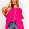 Divine Downtime Button Up in Hot Pink Image - 1