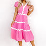 The Westerly Midi Dress In Bubblegum Pink Image - 1