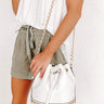 The Ahna Faux Leather Bag In White Image - 1