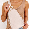 The Brylee Faux Leather Sling Backpack In Natural Image - 1