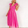 Divine Downtime Gingham Midi In Pink Image - 1