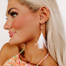 Candid Kisses Feather Earrings In White Image - 1