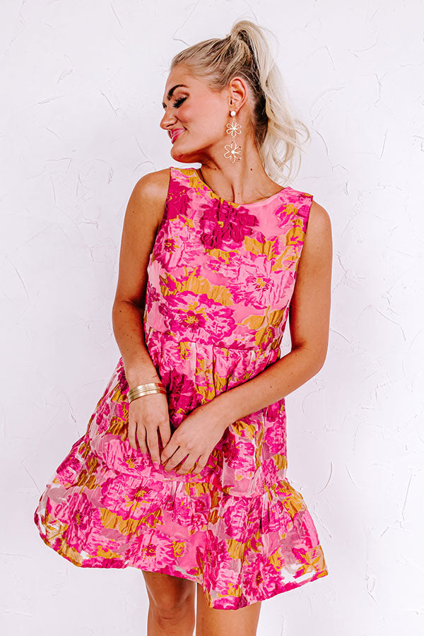 Sparking Romance Floral Mini Dress