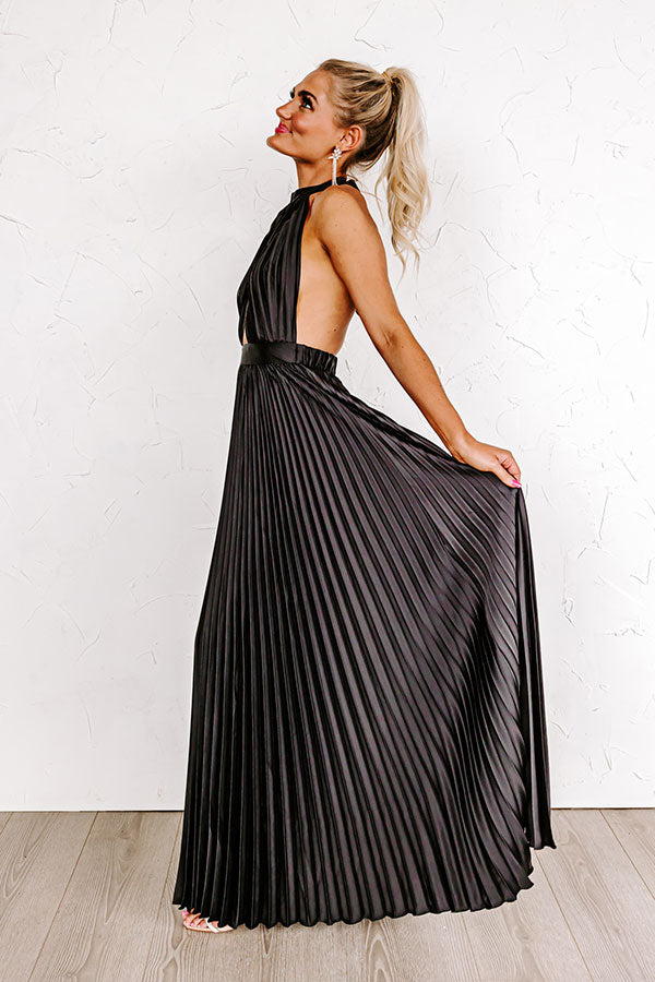 Luster And Luxury Pleated Maxi Dress Image - 2