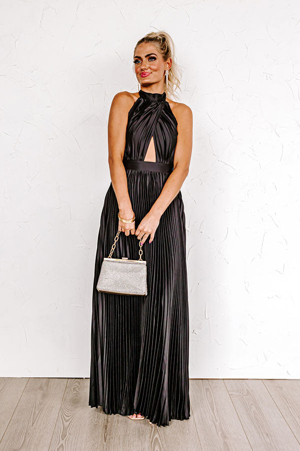 Luster And Luxury Pleated Maxi Dress