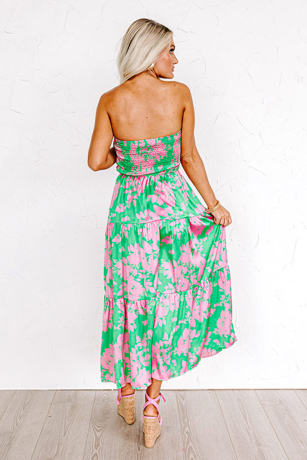 Beachfront Bliss Satin Midi Image - 4