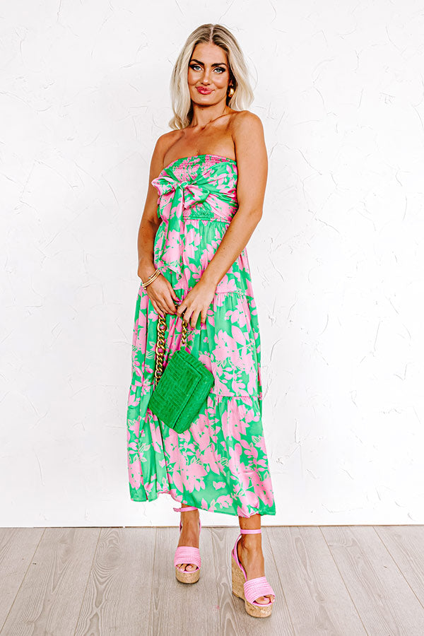 Beachfront Bliss Satin Midi Image - 5