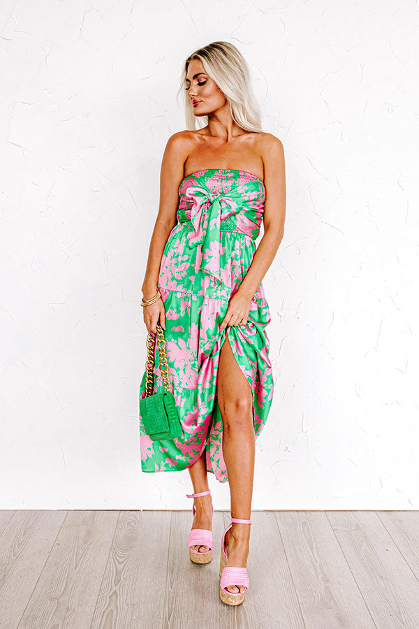Beachfront Bliss Satin Midi Image - 1