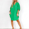 Take The Train Shift Dress In Kelly Green Image - 1