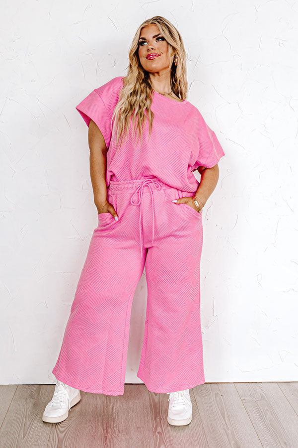 Lattes First Shift Top in Bubblegum Pink Curves Image - 5