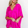 Best Weather Ever Satin Shift Top in Hot Pink Image - 1