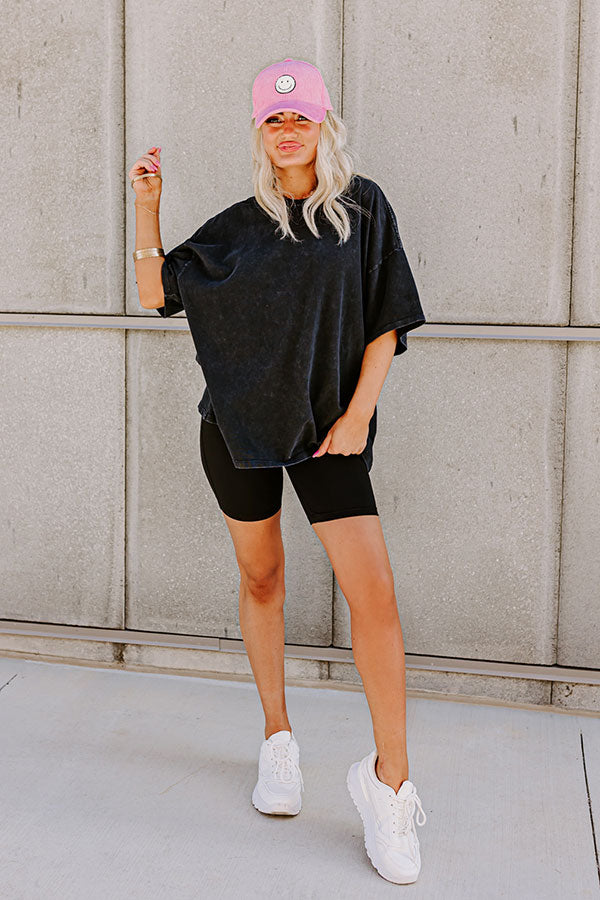 Vibrant Smiles Shift Tee in Black Image - 1