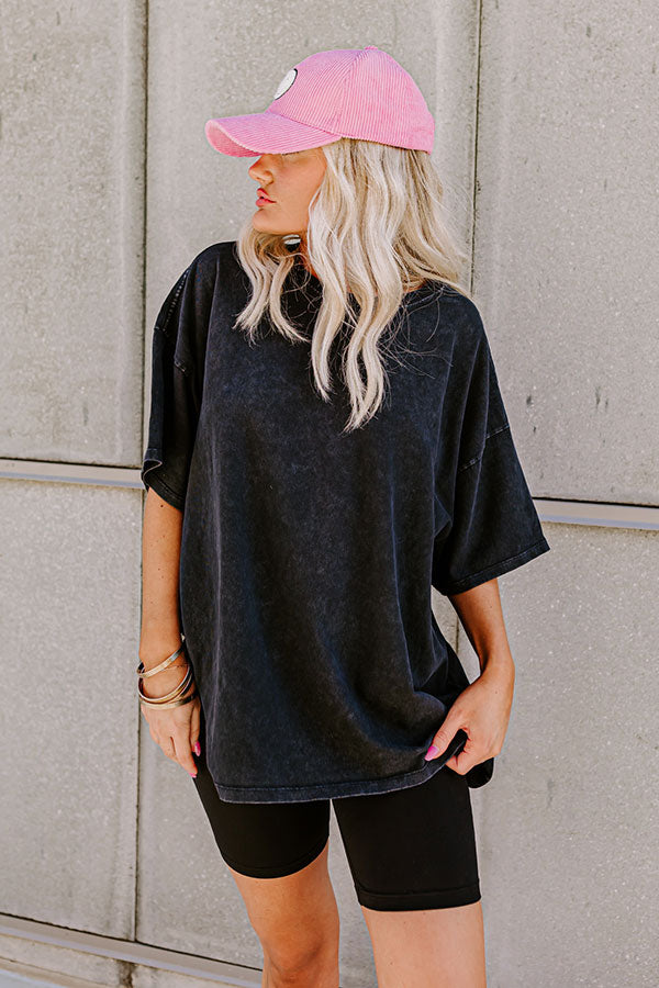 Vibrant Smiles Shift Tee in Black Image - 2