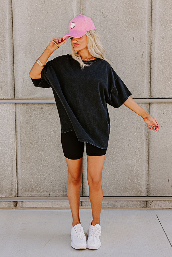 Vibrant Smiles Shift Tee in Black Image - 4