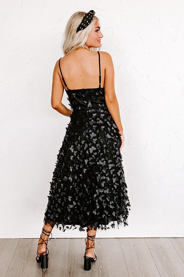 Garden Party Glow Midi in Black Image - 5