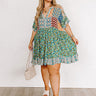 Botanical Bliss Babydoll Dress Curves Image - 1