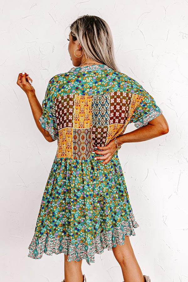 Botanical Bliss Babydoll Dress Image - 3