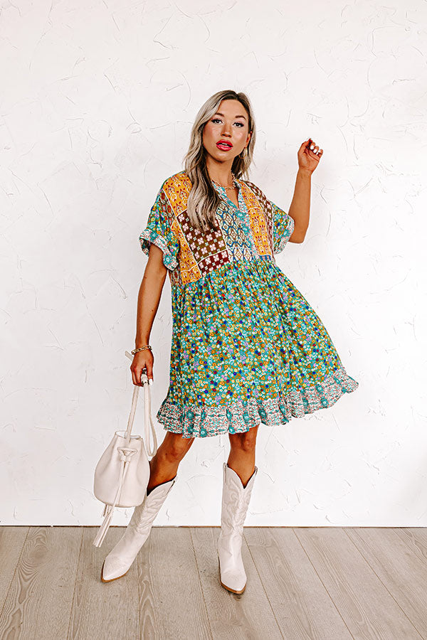 Botanical Bliss Babydoll Dress Image - 4