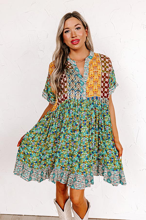 Botanical Bliss Babydoll Dress Image - 1