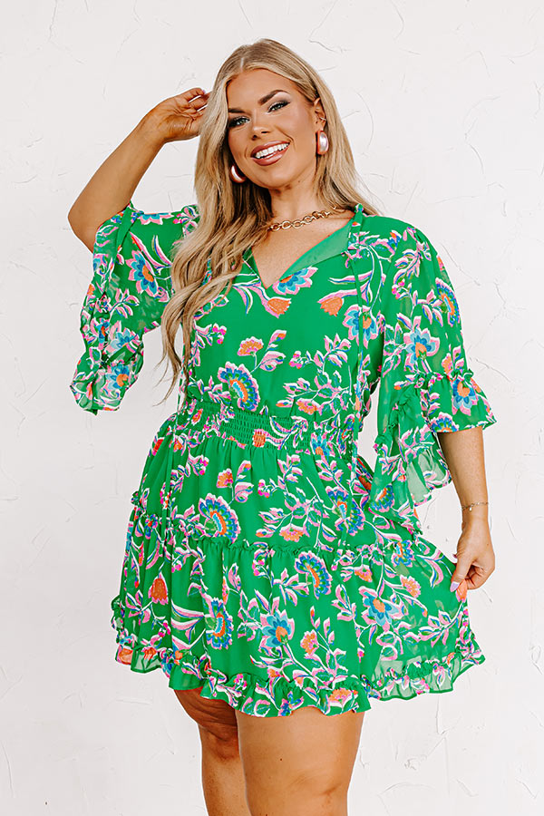 Try Your Luck Dress in Kelly Green Curves Image - 2