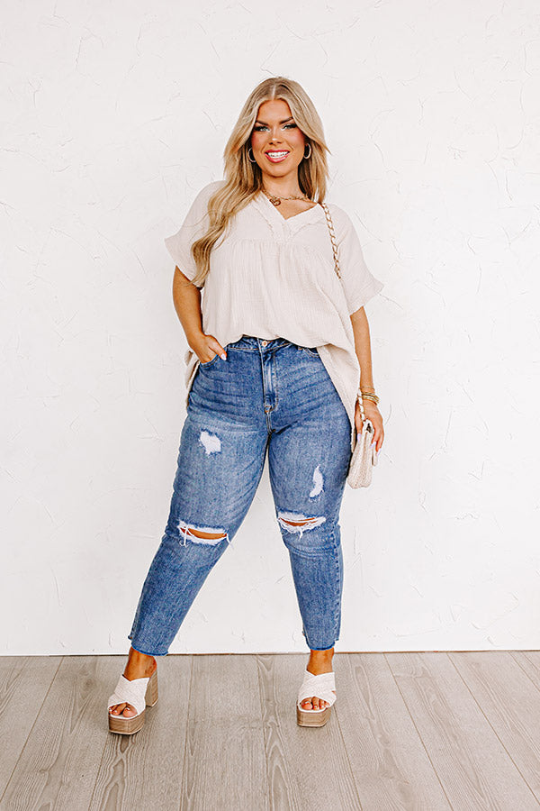 The Nabana High Waist Distressed Jean Curves Image - 1