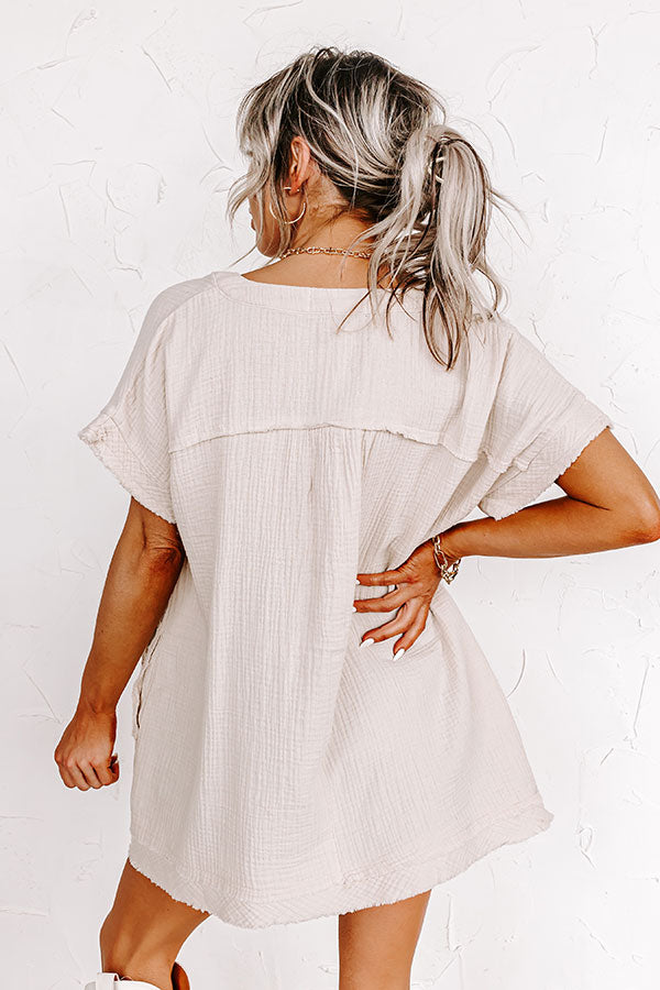 Beyond Lovely Shift Top In Birch Image - 4