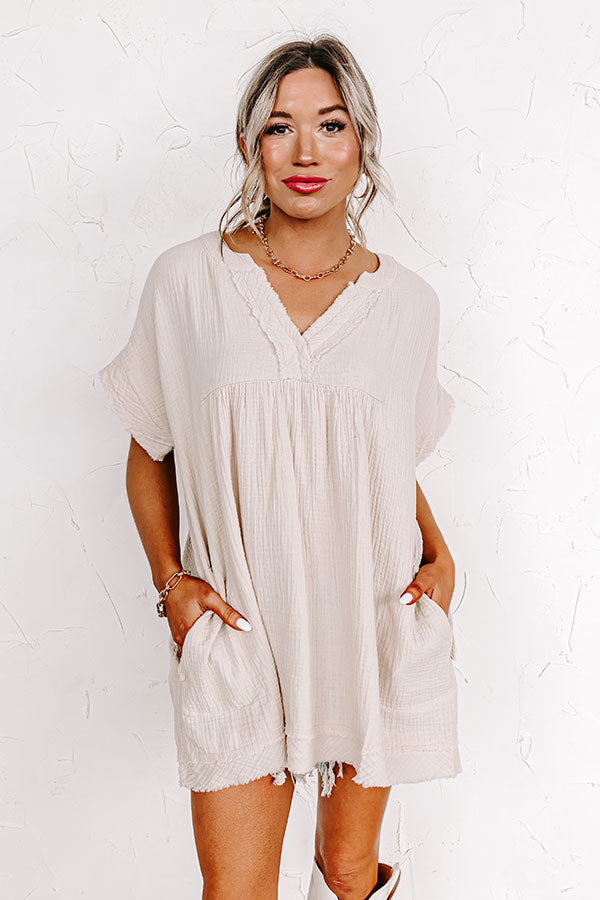 Beyond Lovely Shift Top In Birch Image - 3