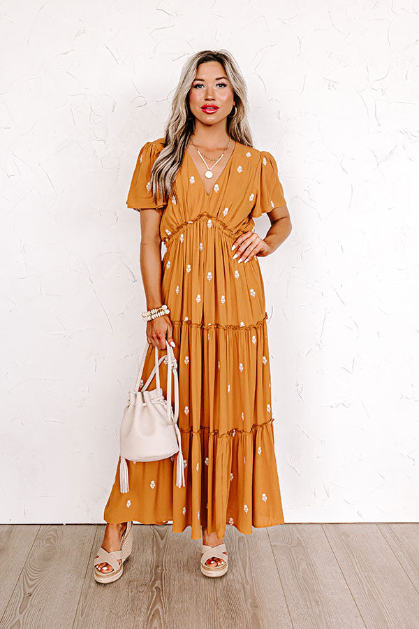 Charm And Candor Embroidered Midi Image - 1