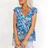 Perfectly Polished Babydoll Top In Blue Image - 1