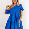 Champagne Boardwalk Mini Dress In Royal Blue Image - 1