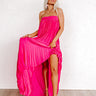 Charming Views Pleated Maxi In Hot Pink Image - 1